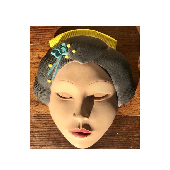 Vintage Ceramic Wall Mask - Picture 2 of 10
